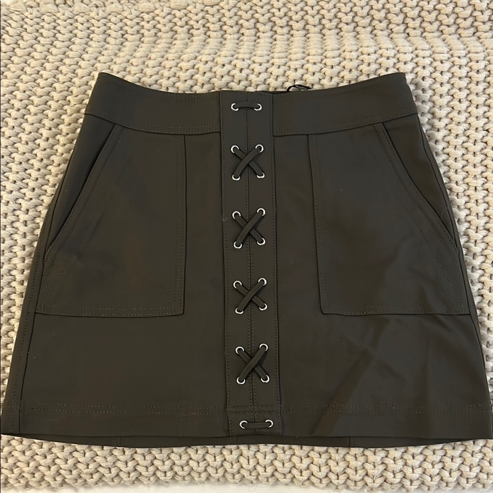 Express Green Mini Skirt